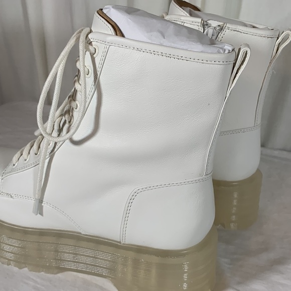 NIB Gianni Bini White/Clear Moon Walk Chunky Platform Boots, 8.5M - Picture 5 of 12